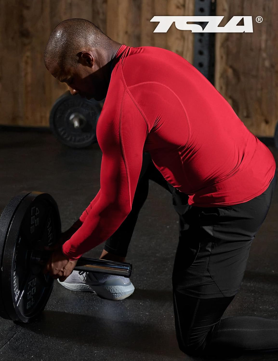 Men'S UPF 50+ Mock Long Sleeve Compression Shirts, Athletic Workout Shirt, Base Layer for Water Sports